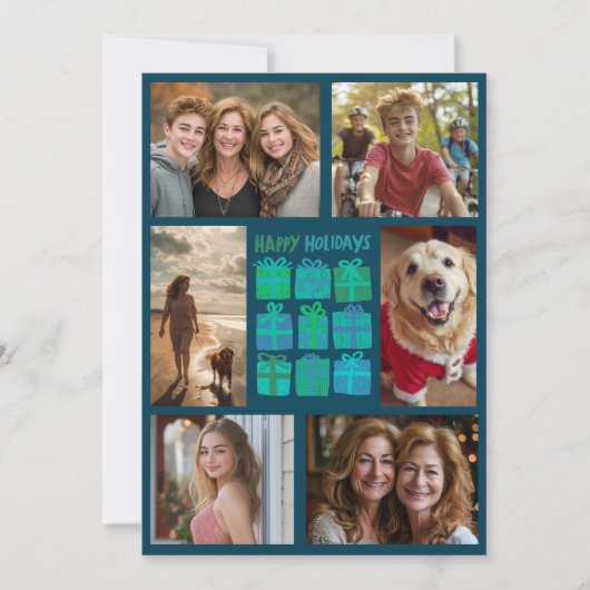 Schattigee Geschenken Cadeaus Hand-getrokken CUSTO Feestdagenkaart (Voorkant)