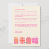 Schattigee Geschenken Cadeaus Hand-getrokken CUSTO Feestdagenkaart (Achterkant)