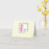 Schattigee geschenken en gele stippen Kaart (Gele Bloem)