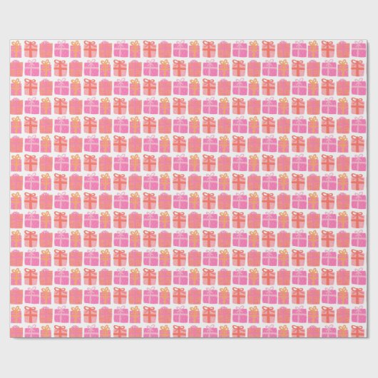 Schattigee Geschenken Hand-getrokken Kerst Feestda Cadeaupapier (Vlak)