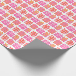Schattigee Geschenken Hand-getrokken Kerst Feestda Cadeaupapier