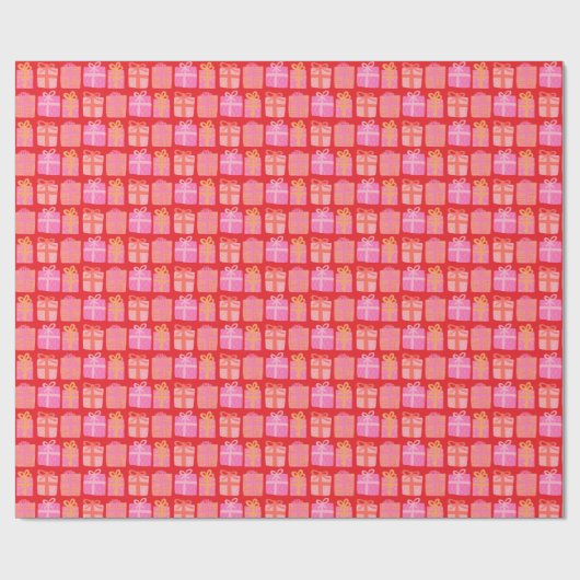 Schattigee geschenken Hand-getrokken kerst Feestda Cadeaupapier (Vlak)