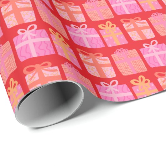 Schattigee geschenken Hand-getrokken kerst Feestda Cadeaupapier (Rol Hoek)