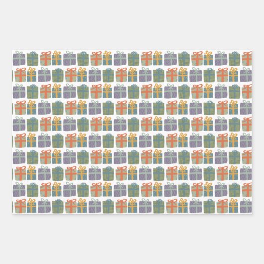 Schattigee Geschenken Hand-getrokken Kerst Feestda Inpakpapier Vel (Voorkant 3)