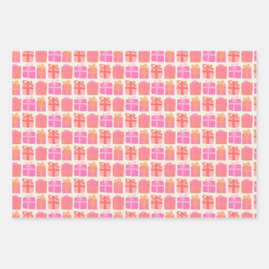 Schattigee Geschenken Hand-getrokken Kerst Feestda Inpakpapier Vel (Voorkant)