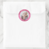 Schattigee geschenken Happy 1st Birthday Ronde Sticker (Tas)