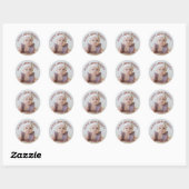 Schattigee geschenken Happy 1st Birthday Ronde Sticker (Vel)