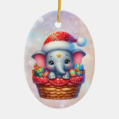 Schattigee geschenkmand olifant Kinderen Keramisch Ornament (Voorkant)