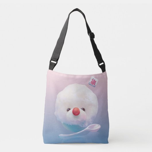 Schattigee geschoren ijshond crossbody tas (Voorkant)