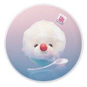 Schattigee geschoren ijshond keramische knop (Voorkant)