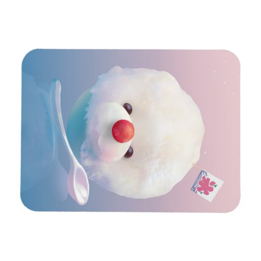 Schattigee geschoren ijshond magneet (Horizontaal)