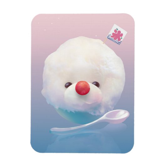 Schattigee geschoren ijshond magneet (Verticaal)