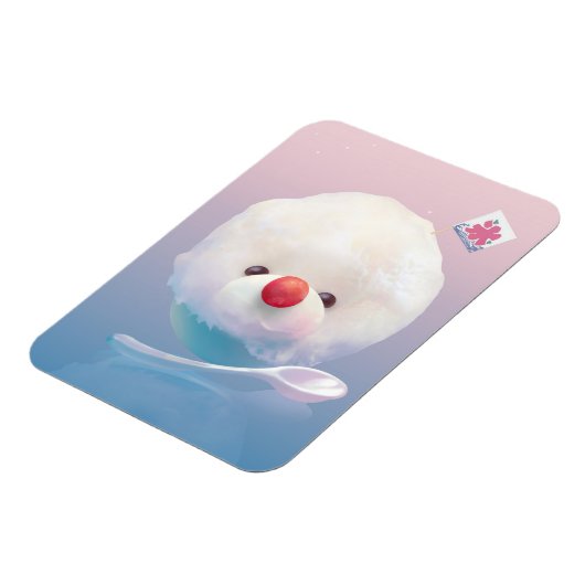 Schattigee geschoren ijshond magneet (Linkerzijde)