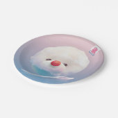 Schattigee geschoren ijshond papieren bordje (Gekanteld)