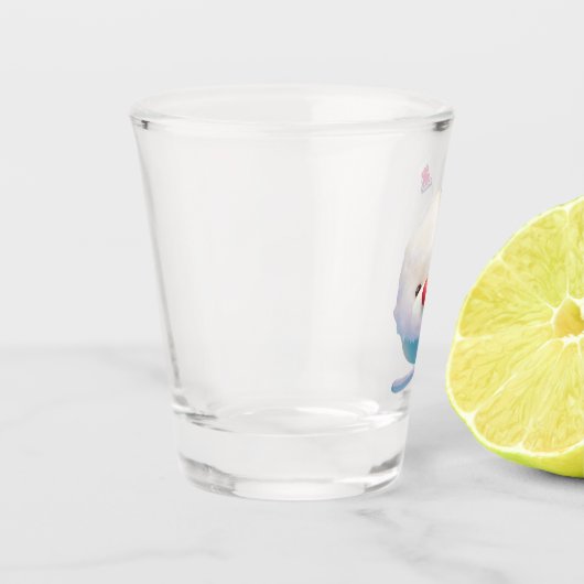 Schattigee geschoren ijshond shot glas (Links)