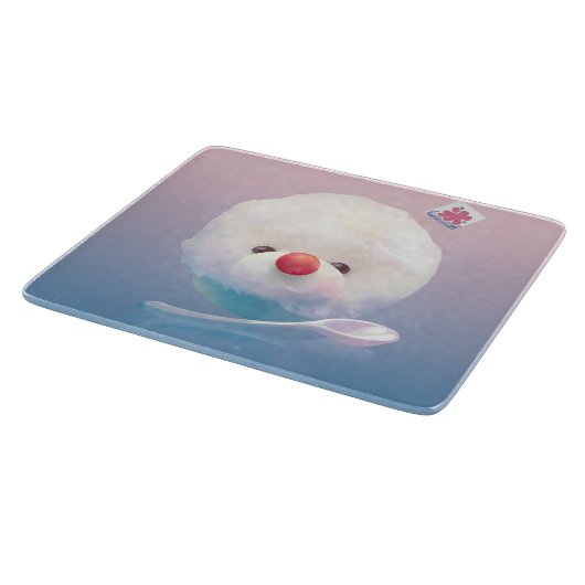 Schattigee geschoren ijshond snijplank (Hoek)