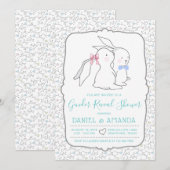 Schattigee Geslacht Onthullen Uitnodigingen voor B (Voorkant / Achterkant)