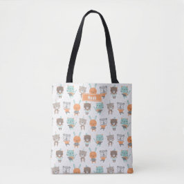 Schattigee geslachtsneutrale dieren tote bag