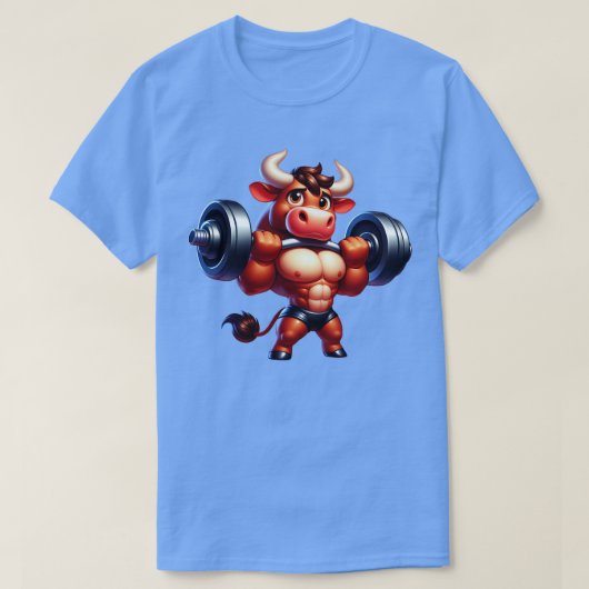 Schattigee gespierde stier t-shirt (Design voorkant)