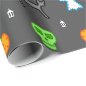 Schattigee gestikte stijl Halloween personages Cadeaupapier (Rol Hoek)
