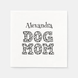 Schattigee gestippelde hondenmoeder servet