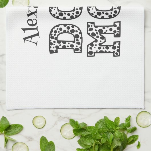 Schattigee gestippelde hondenmoeder theedoek (Gevouwen)