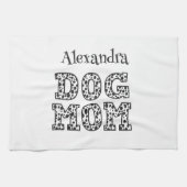 Schattigee gestippelde hondenmoeder theedoek (Horizontaal)