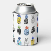 Schattigee getextureerde ananas,  collectie. blikjeskoeler (Blikje Achterkant)