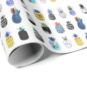 Schattigee getextureerde ananas,  collectie. cadeaupapier (Rol Hoek)