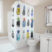 Schattigee getextureerde ananas,  collectie. douchegordijn (In situ)