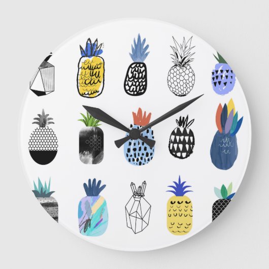 Schattigee getextureerde ananas,  collectie. grote klok (Voorkant)