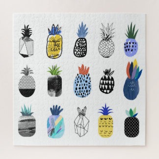 Schattigee getextureerde ananas,  collectie. legpuzzel
