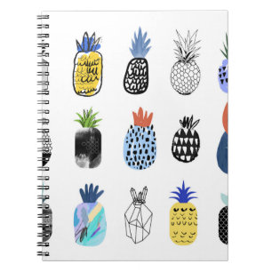 Schattigee getextureerde ananas,  collectie. notitieboek