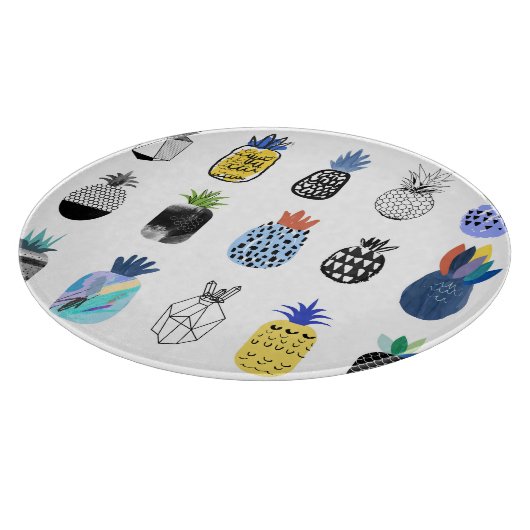 Schattigee getextureerde ananas,  collectie. snijplank (Hoek)