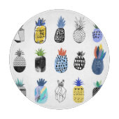 Schattigee getextureerde ananas,  collectie. snijplank (Voorkant)