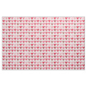Schattigee getextureerde harten op wit stof (Fat Quarter)