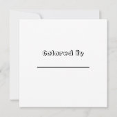 Schattigee Geviste thema kleuren Kaart voor kinder (Achterkant)