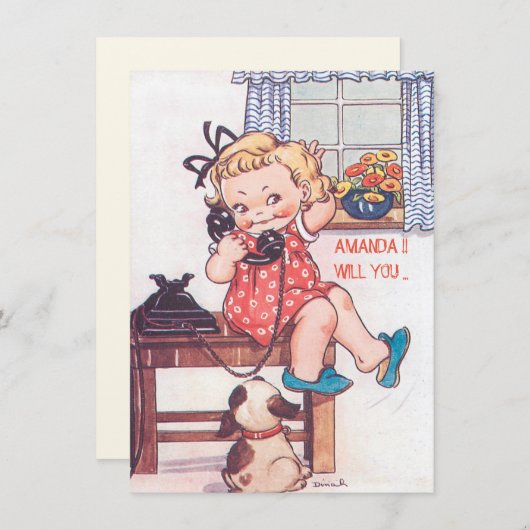 Schattigee gewoonte zijn mijn bruidsmeisje / meid  kaart (Voorkant / Achterkant)