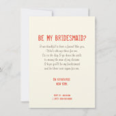 Schattigee gewoonte zijn mijn bruidsmeisje / meid  kaart (Achterkant)