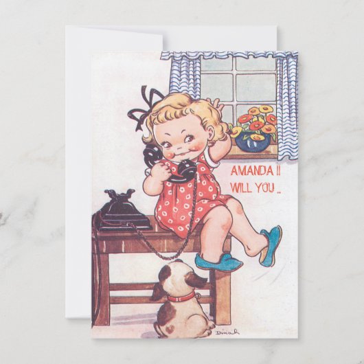 Schattigee gewoonte zijn mijn bruidsmeisje / meid  kaart (Voorkant)