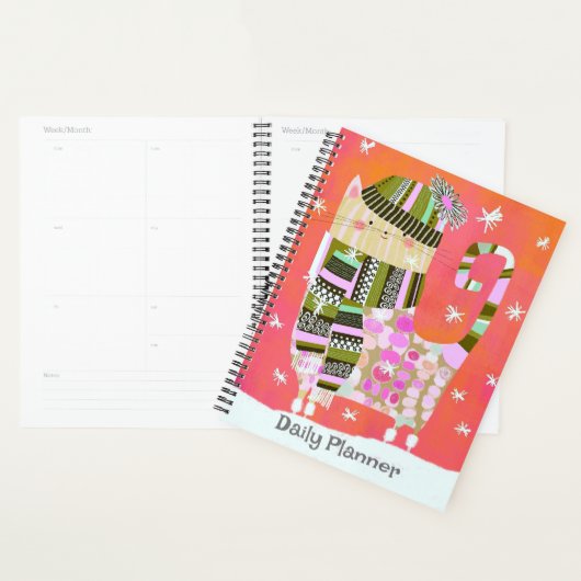 Schattigee gezellige Cat Daily Planner (Display)