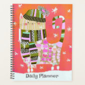 Schattigee gezellige Cat Daily Planner (Voorkant)