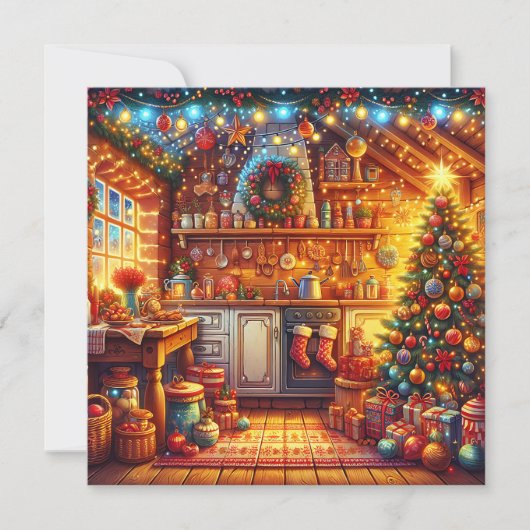 Schattigee Gezellige  Kitsch Kerst Feestelijke Keu (Voorkant)