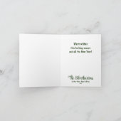 Schattigee Gezellige Kitten Waterverf Kerst Feestdagen Kaart (Binnen)