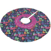 Schattigee Gezellige Kleurrijke Hart Kerst Waterve Kerstboom Rok (Gekanteld)