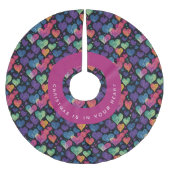 Schattigee Gezellige Kleurrijke Hart Kerst Waterve Kerstboom Rok (Voorkant)