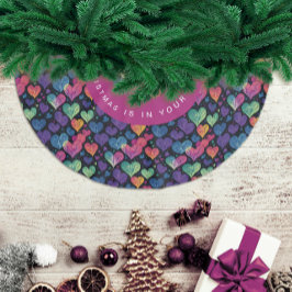 Schattigee Gezellige Kleurrijke Hart Kerst Waterve Kerstboom Rok