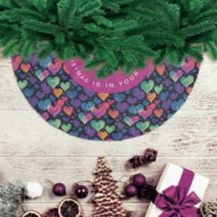 Schattigee Gezellige Kleurrijke Hart Kerst Waterve Kerstboom Rok