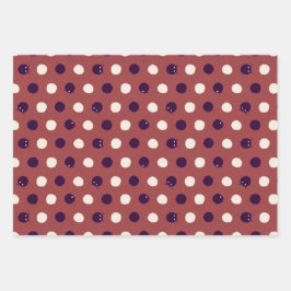 Schattigee gezellige moderne speelse polka dot inpakpapier vel