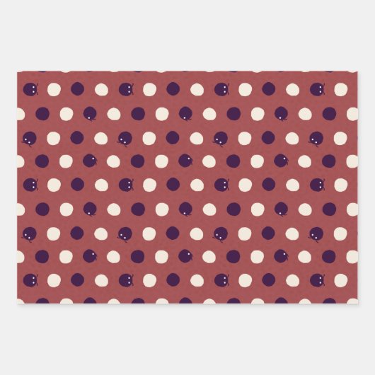 Schattigee gezellige moderne speelse polka dot inpakpapier vel (Voorkant)